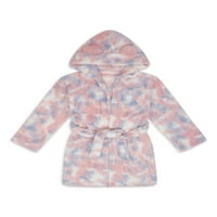 Petit Lem Girls Hooded Plush Pajamame Robe, големини 4-14