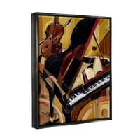 Музички инструменти „Ступел индустрии“ модерни пијано за сликање авион црно лебдечко платно печатено wallид