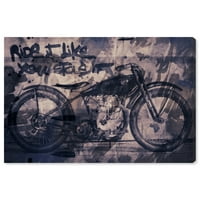 Студиото Wynwood 'Ride It' Transportipation Wall Art Canvas Print - црна, бела, 36 24