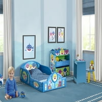 Бебе ајкула со 4 парчиња соба во спална соба поставена од Делта Деца-Вклучува кревет за спиење и игра за дете,