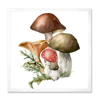 DesignArt 'Есенска композиција со традиционално врамен уметнички принт на печурките