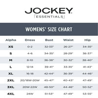 Jockey® Essentialsенски памучен памук за истегнување на памук Блалет, жичарник за градник за удобност, големини