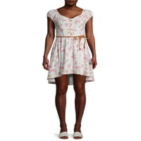 Без граници на селански фустан на јуниори со појас