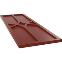 Ekena Millwork 12 W 51 H TRUE FIT PVC CEDAR PARK FIXED MONTING SULTTERS, PEPPER RED