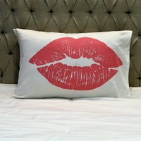 Главнини тинејџерски GSM црвен бакнеж во бел памук мешавина од мелење перница стандардна кралица дополнително