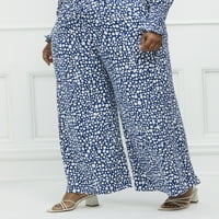 Елементи женски плус големина точка за печатење панталони панталони