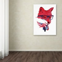 Трговска марка ликовна уметност „Американска лисица“ платно уметност од Роберт Фаркас