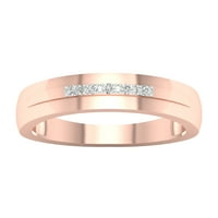 Империјал 1 20CT TDW Diamond 10K розово златен камен машки прстен