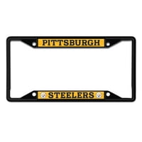 Рамка за регистарска табличка во боја на тимот на Питсбург Стилерс со сет