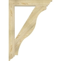 Ekena Millwork 4 W 30 D 42 H Funston Trational Rough Sawn Bracket, Douglas Fir