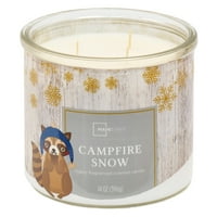 Главната ракун, завиткана од 3-миризливи мириси на кампот, снежна свеќа, 14-унца