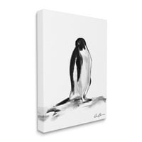 Sumbel Industries Bashful Penguin Arctic Snow Bird Минимално црно бело, 20, дизајнирано од Дафне Полсели