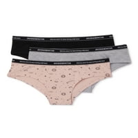 BCBGeneration Women's Logo Bang Bang Cutout Hipster Panties, 3-пакет