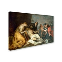 Трговска марка ликовна уметност „жалење над мртвиот Христос“ платно уметност од Ентони ван Дијк