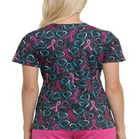 ScrubStar ’е женска модна колекција Уметноста на свеста Свеста за рак на дојка за потсмев на обвивката на