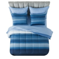 Главни сини ленти за кревети во торбичка, поставена со чаршафи, крал