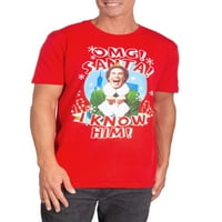 Елф ја познавам графичката маица за кратки ракави на Дедо Мен, до големина 2xl