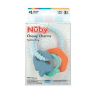 Nuby Chewy Charms Силиконски тетар прстен диносаурус