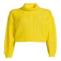 Kendall + Kylie Juniors кабел плетена култура џемпер