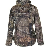 Mossy Oak Performance Tricot Hunting Jacket за жени, земја за распадот на дабови, земја голема големина