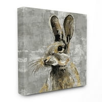 Tuplepe Home Décor Weabbit Callage Collage Grey Gold Design Canvas Wallидна уметност од Main Line Studio