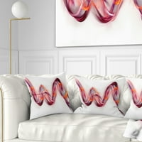 DesignArt заплеткани розови златни бранови - Апстрактна перница за фрлање - 16x16