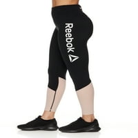 Reebokен женски фокус на високо ниво на нозе со 25 inseam и џеб на задниот патент