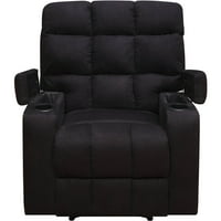 Mainsvale Mainstays Wall Hugger Recliner, црн микрофибер