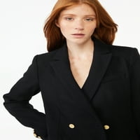 Бесплатно склопување женско палто со двојно гради, средна тежина
