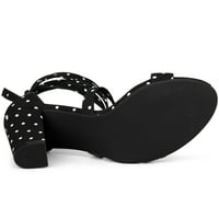 Уникатни поволни цени женски пол -точки чипка на буци од сандали со потпетици
