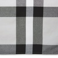 Главни преголеми карирани таблички ткаенини, 70 круг, црна