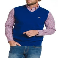 Chaps mens без ракав со ракав џемпер за џемпер со големина S-2xl
