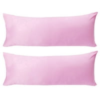 Уникатни поговори за свиленкаста сатенска перница за тело покрива светло розова 20 72