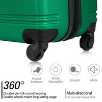 Хомо-лесен багаж што може да се прошири со вртења на тркала, заклучување на TSA, сет од 3 парчиња