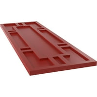 Ekena Millwork 15 W 70 H TRUE FIT PVC HASTINGS FIXED MONT SLUSTERS, FIRE RED